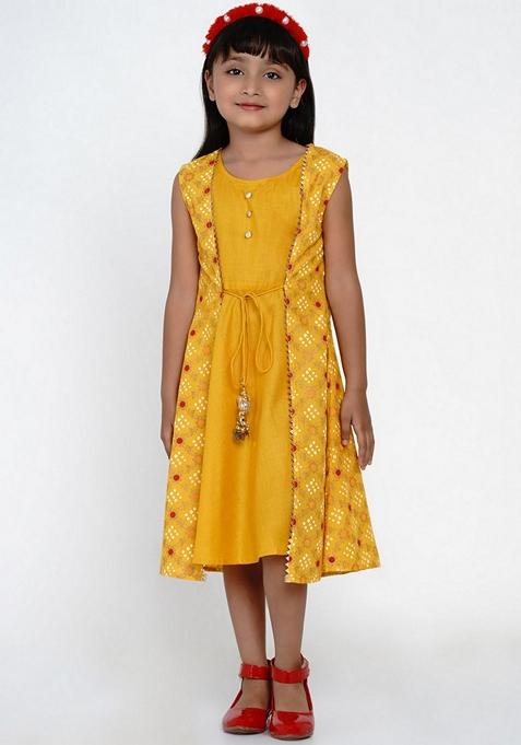 Yellow Printed Cotton Dress