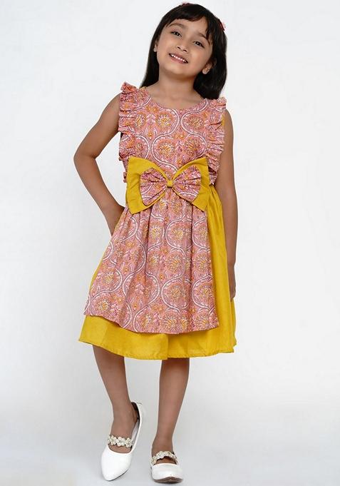 Yellow Printed Cotton Dress
