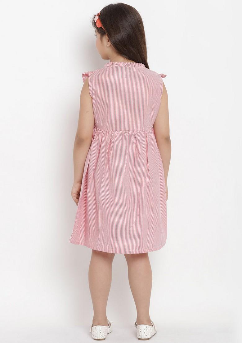 Pink Embroidered Cotton Dress