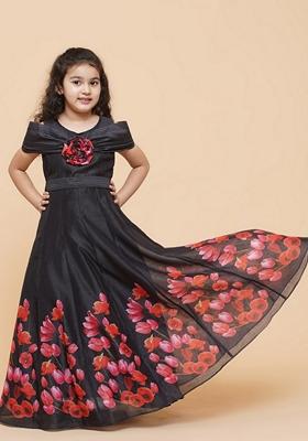 Black Printed Cotton Dress