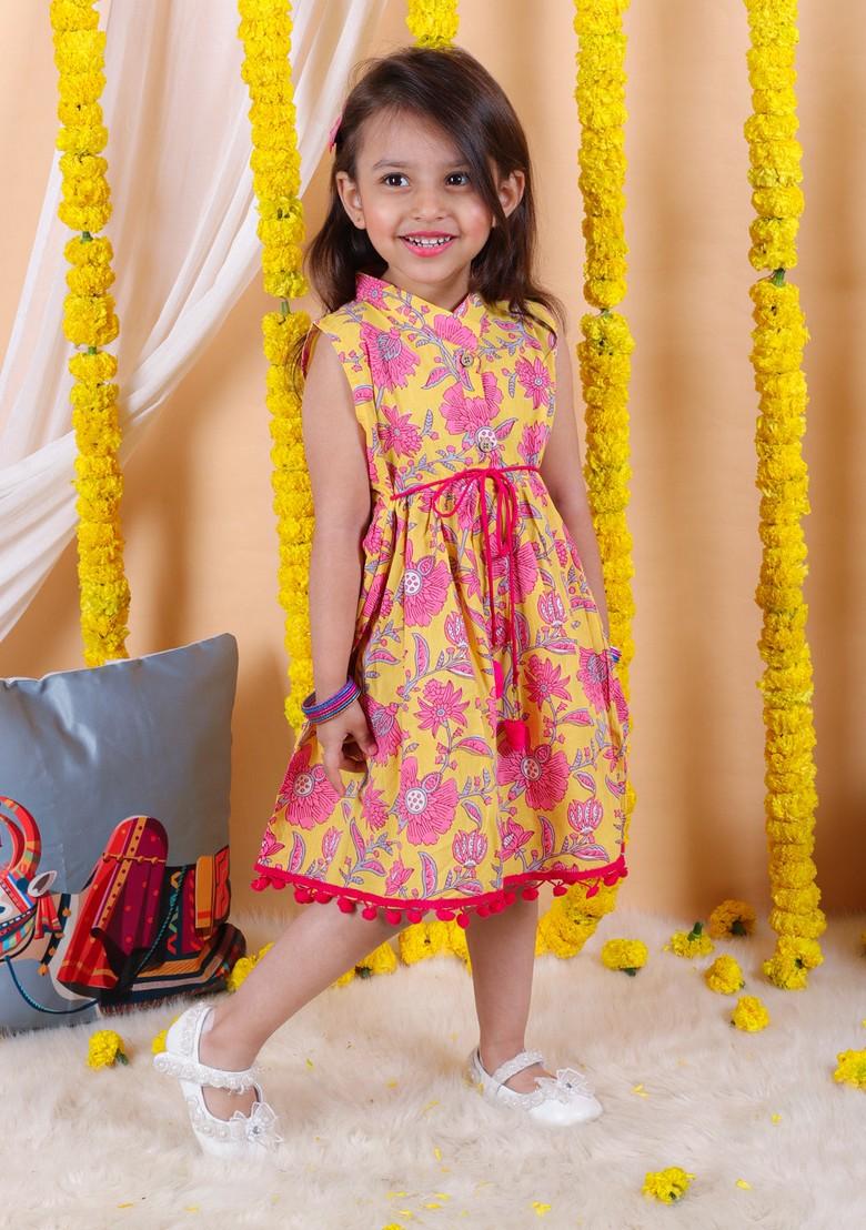 Yellow Printed Cotton Dress