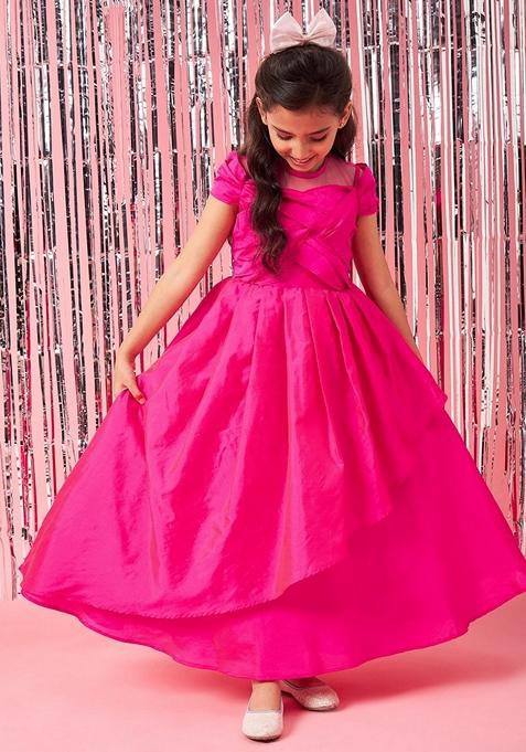 Magenta Taffeta Dress