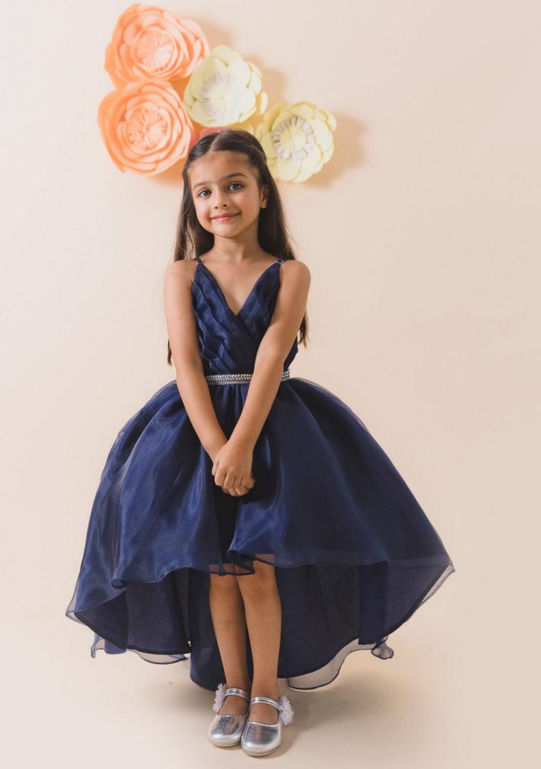 Blue Polyester Dress