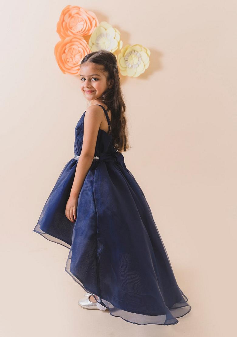 Blue Polyester Dress