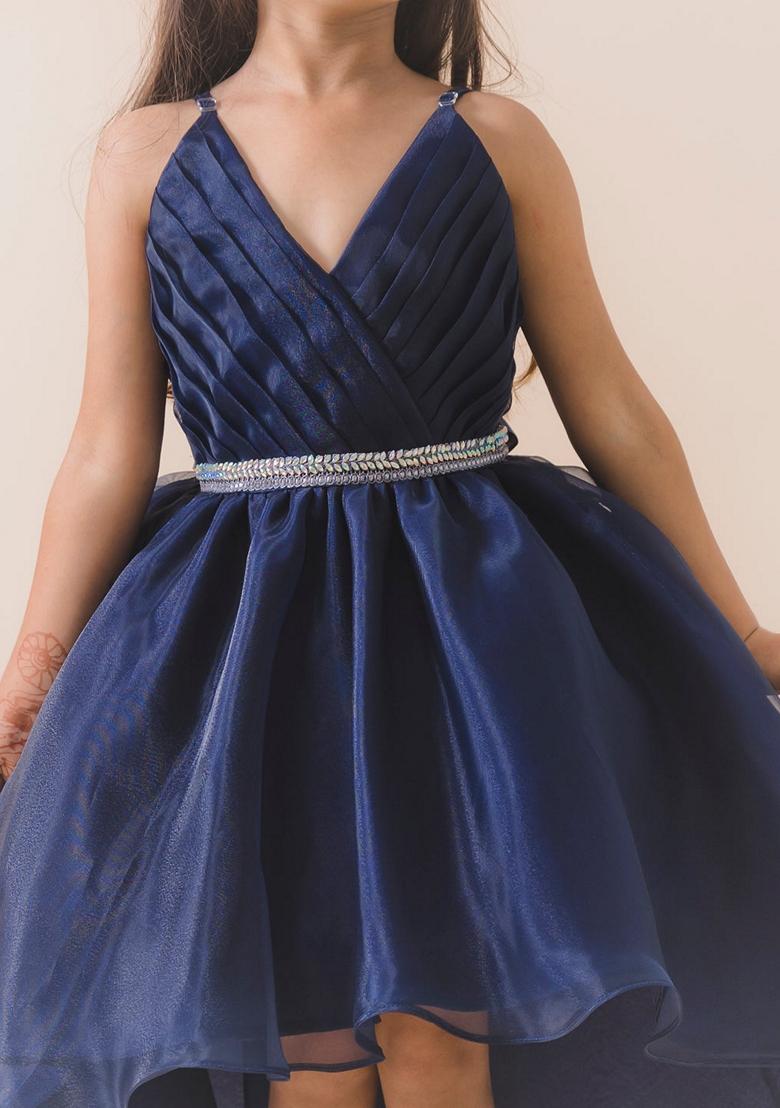Blue Polyester Dress