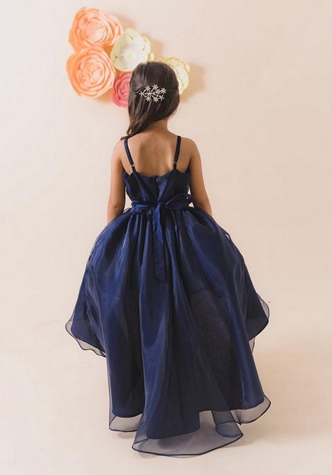 Blue Polyester Dress