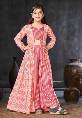 Peach Lace Georgette Dress