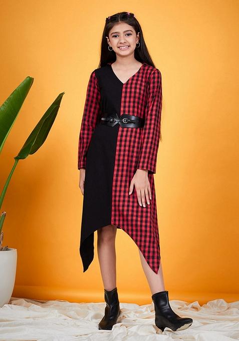 Red Checked Cotton Dress