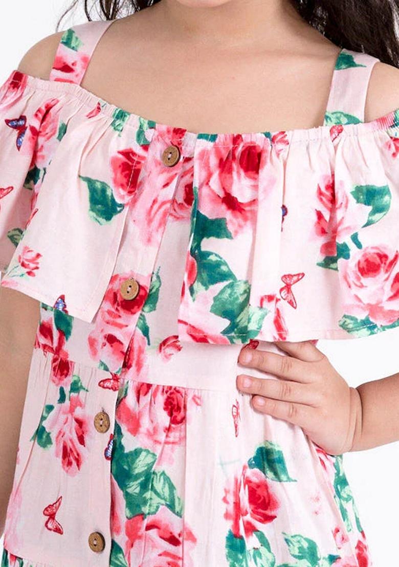 Pink Floral Cotton Dress