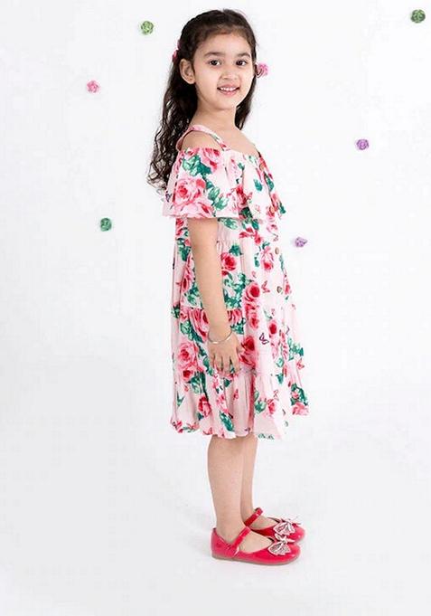 Pink Floral Cotton Dress