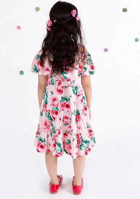 Pink Floral Cotton Dress