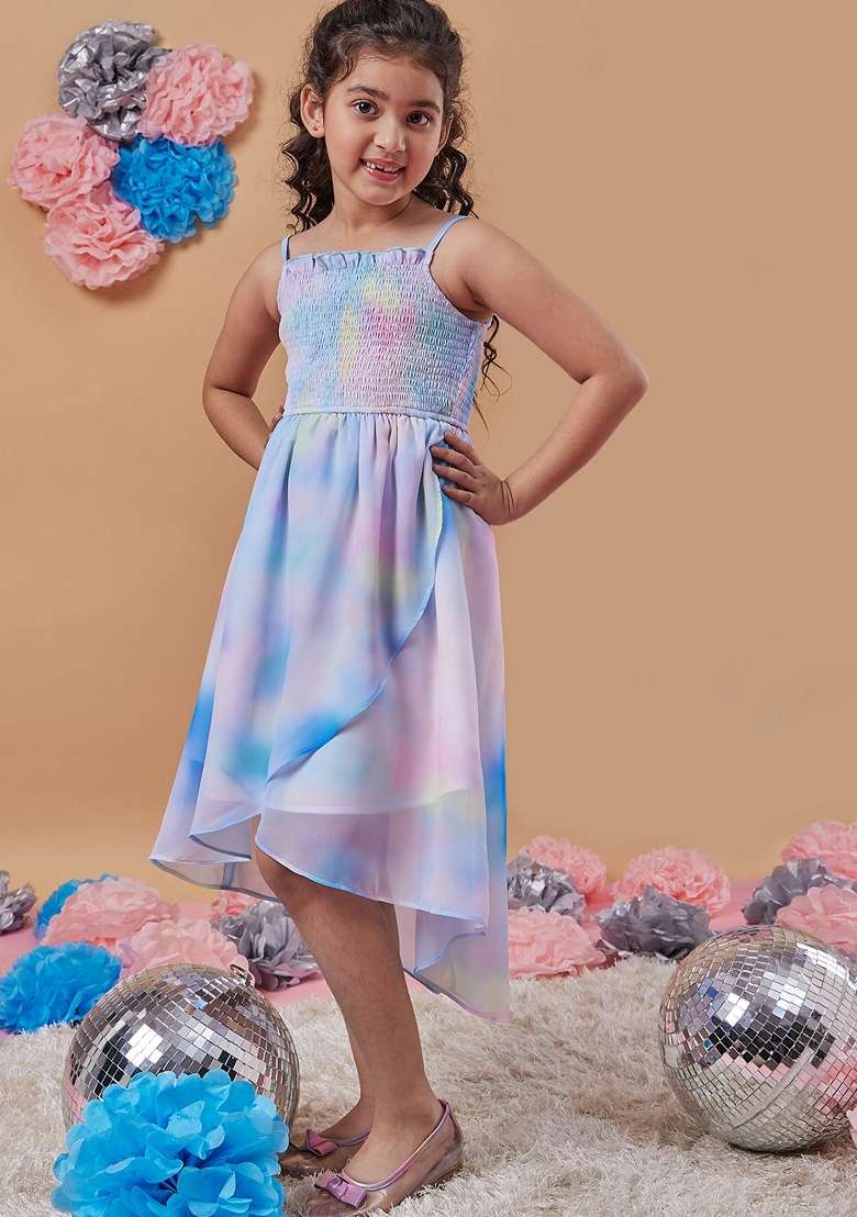 Multicolour Georgette Dress - Indya