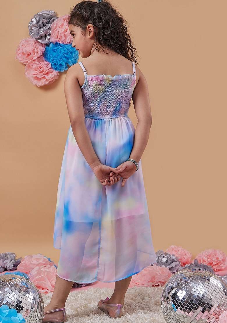 Multicolour Georgette Dress - Indya