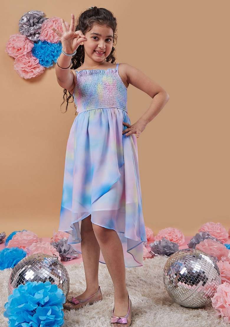 Multicolour Georgette Dress - Indya