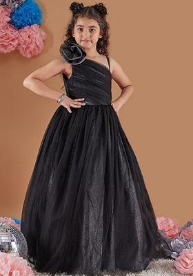 Black Embellished Net Dress