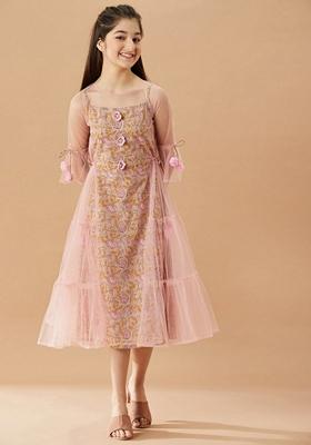 Pink Printed Cotton Dress