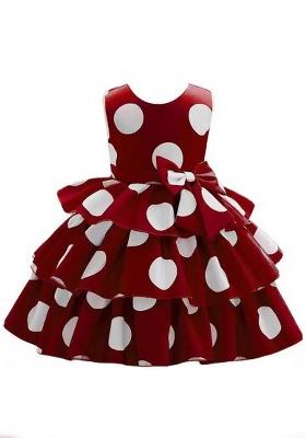 Maroon Printed Cotton Dress For Girls