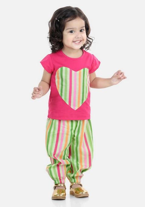 Pink Top With Pants (Set of 2)