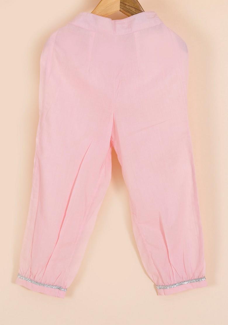 Pink Printed Kurta With Pants And Dupatta (Set of 3)