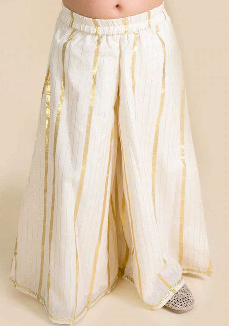 Yellow Kurta With Pants And Dupatta (Set of 3) - Indya