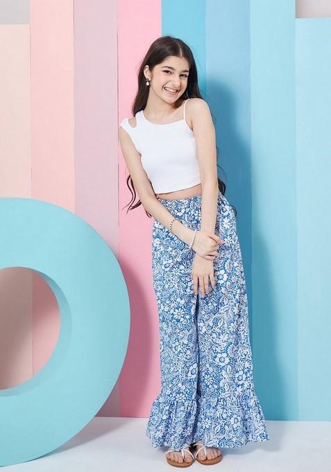 Blue Top With Pants (Set of 2)