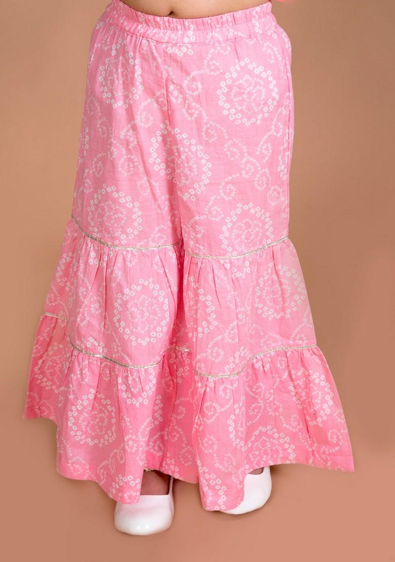 Pink Sharara With Kurta (Set of 2)