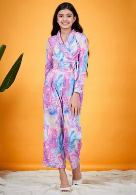 Multicolour Printed Top With Pants (Set of 2)