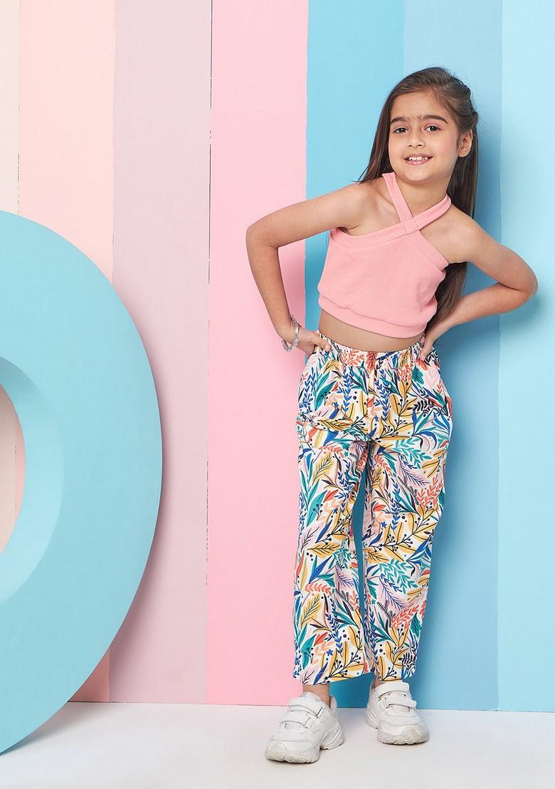 Multicolour Printed Top With Pants (Set of 2)
