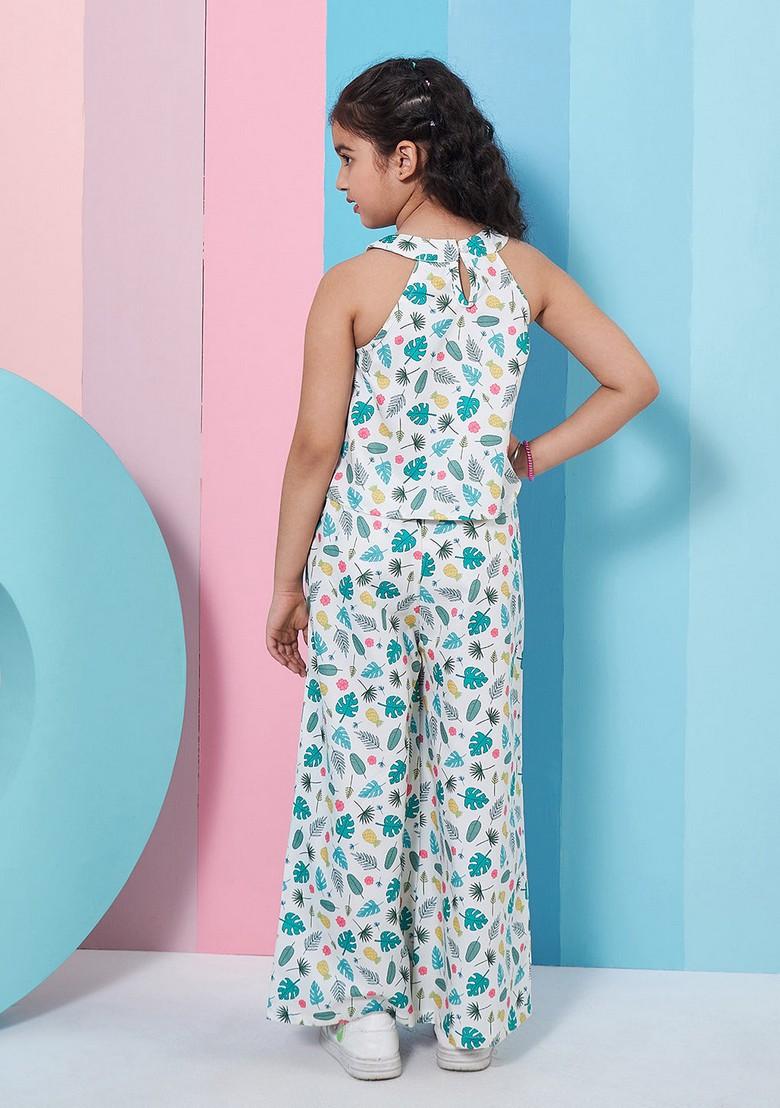 Multicolour Printed Top With Pants (Set of 2)