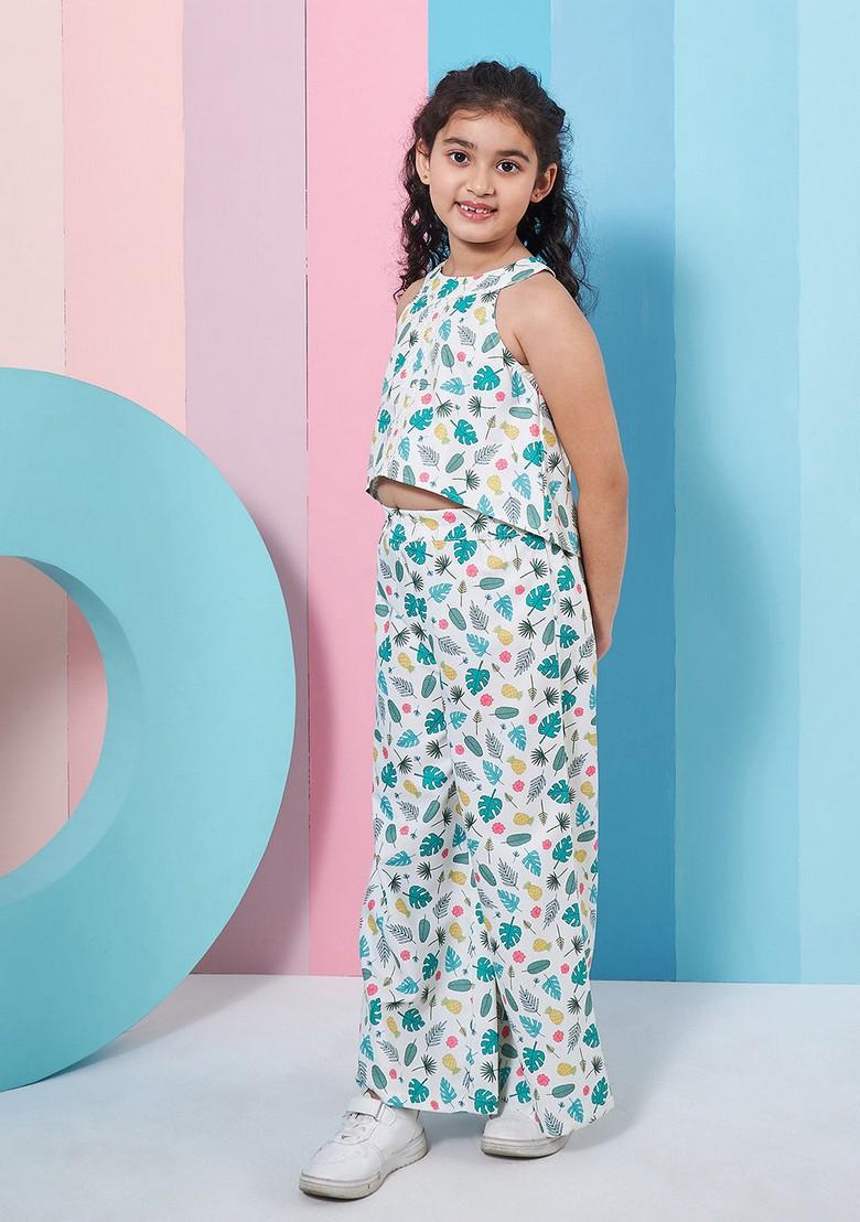 Multicolour Printed Top With Pants (Set of 2)