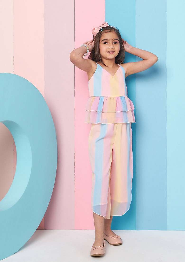 Multicolour Top With Pants (Set of 2) - Indya