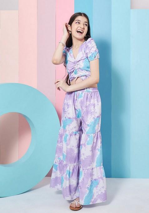 Purple Top With Pants (Set of 2)