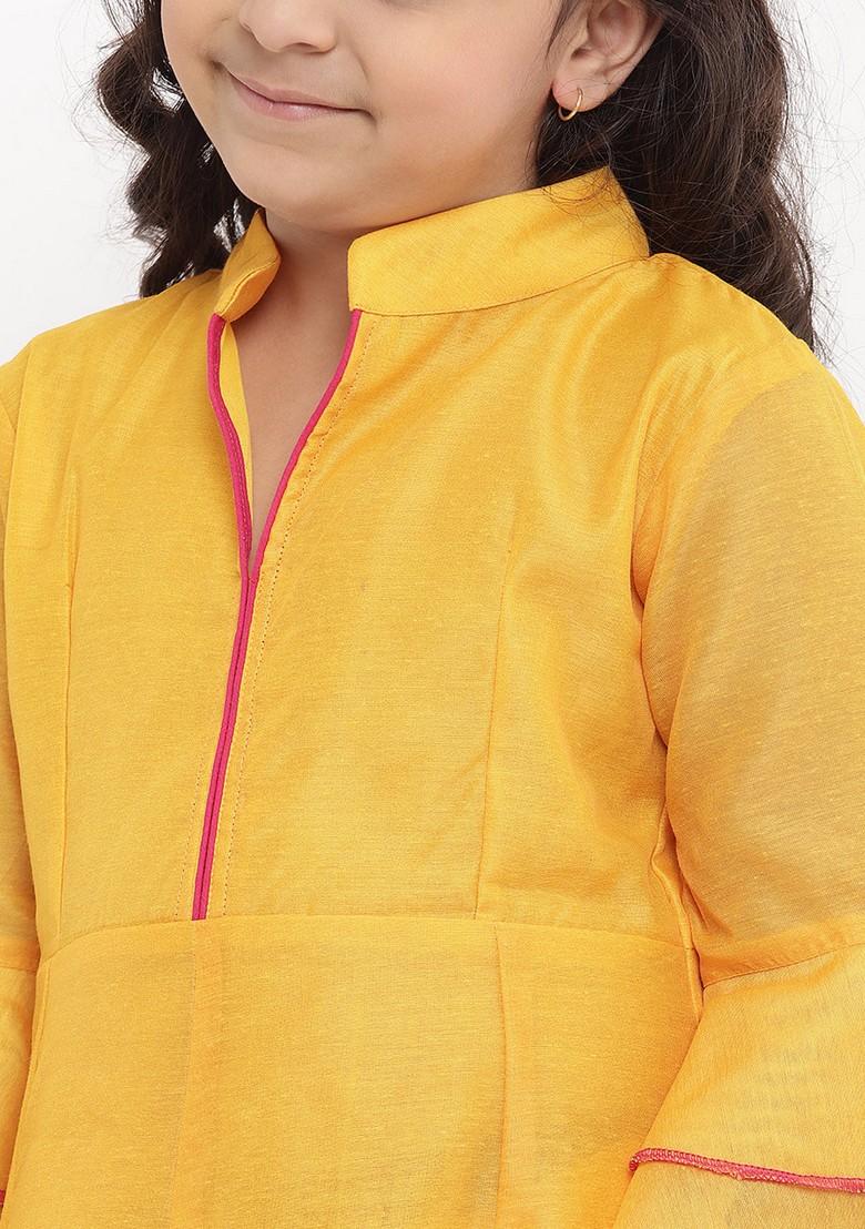 Yellow Printed Kurta With Palazzo (Set of 2)