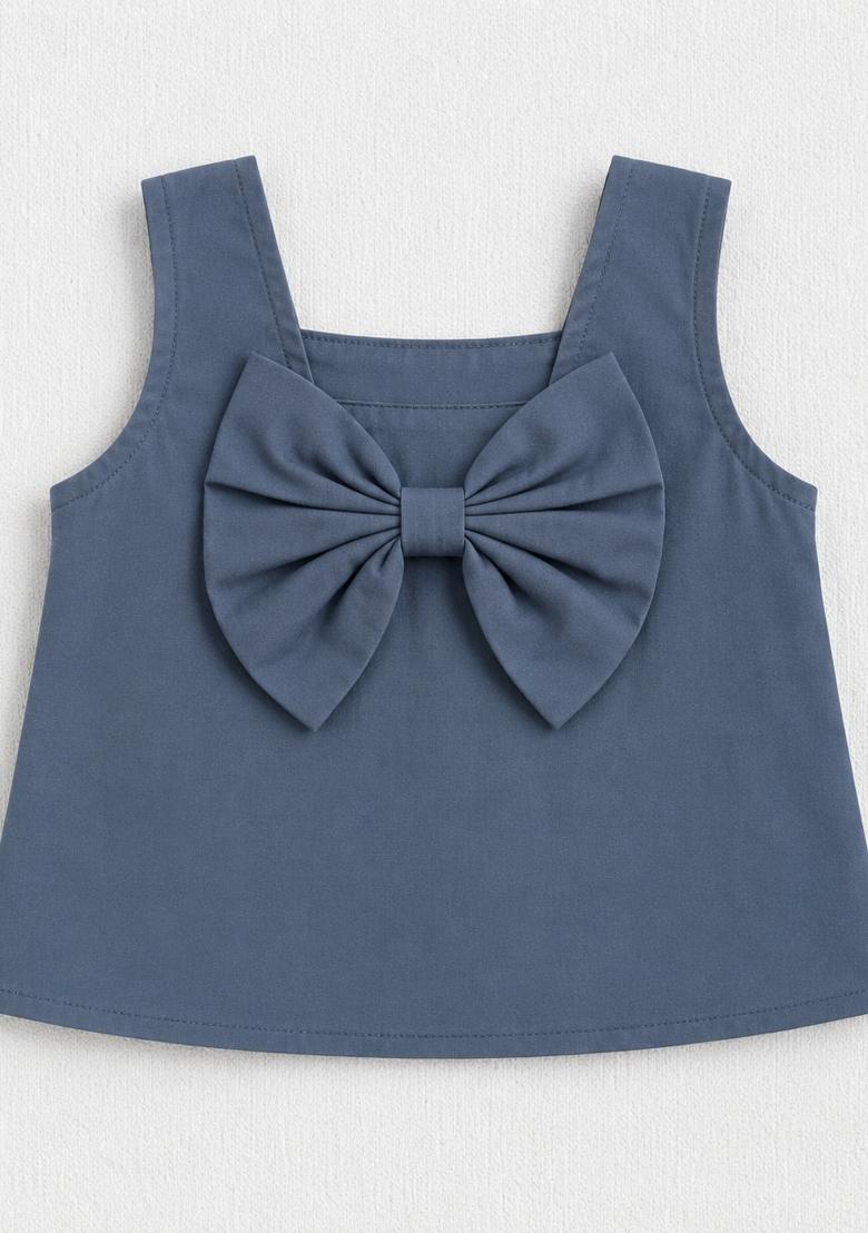 Grey Embellished Poplin Sets And Suits For Girls - Indya