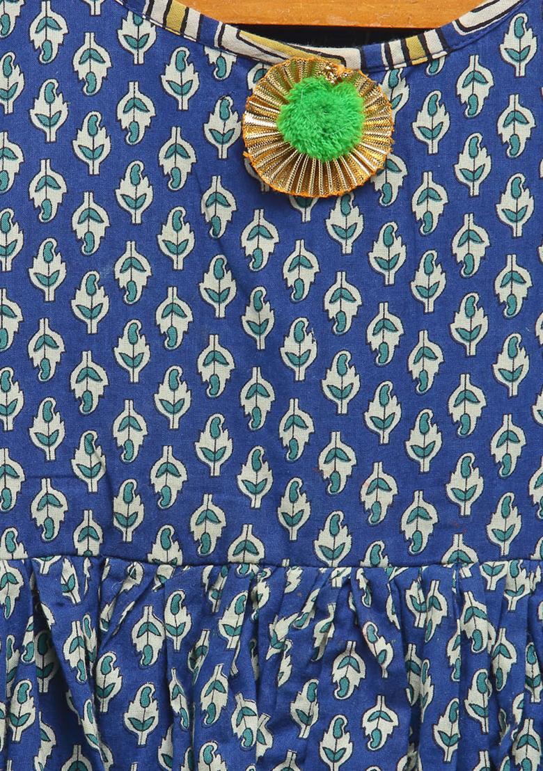 Multi Color Printed Cotton Sharara Set For Girls