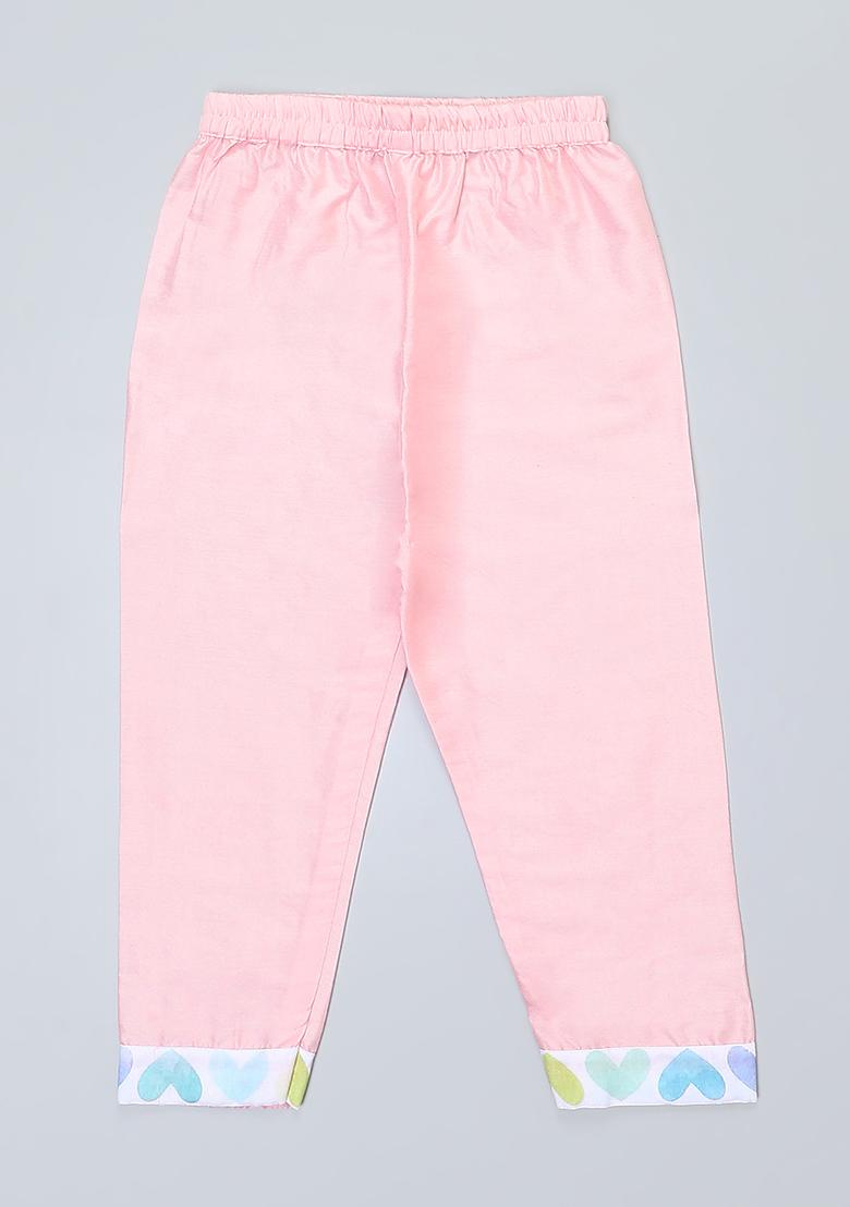 Multicolor Printed Cotton Silk Kurta Set For Girls