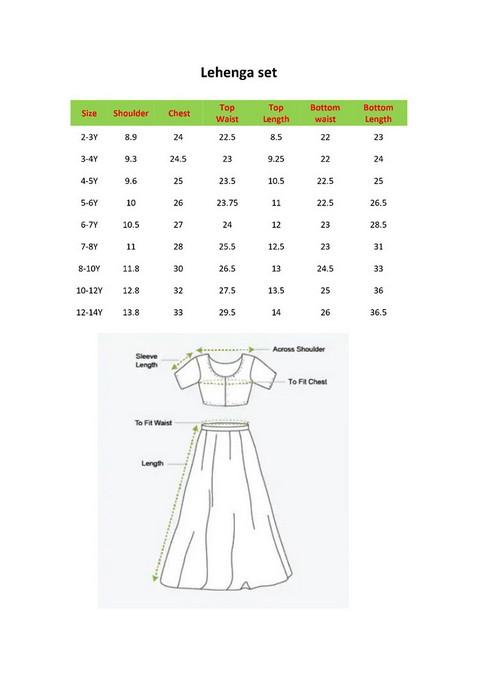 Pink And Green Cotton Lehenga With Blouse With Dupatta (Set of 3)