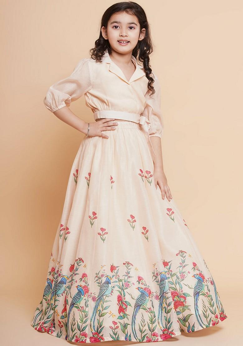 Pink Printed Lehenga With Blouse (Set of 2)