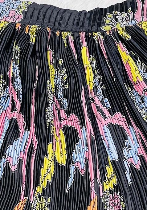 Black Printed Chinon Silk Lehenga Set With Dupatta For Girl