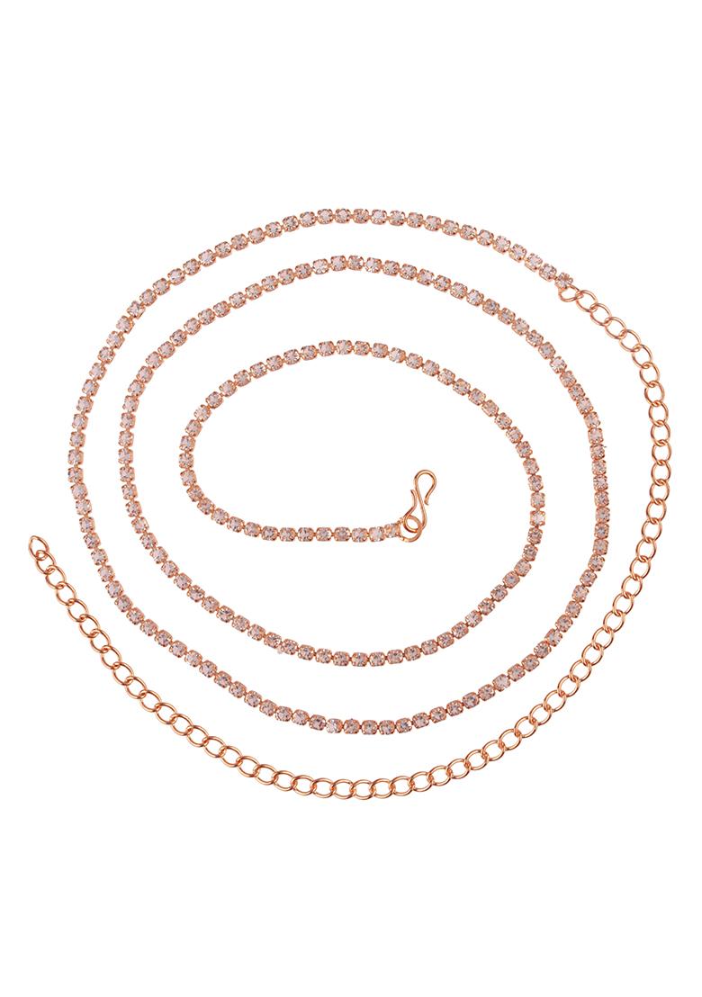 Gold Plated Stone Embellished Kamarband Waist Belt