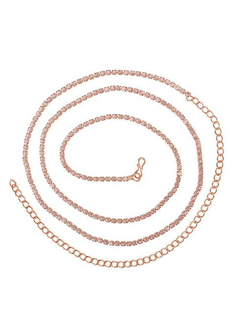 Gold Plated Stone Embellished Kamarband Waist Belt