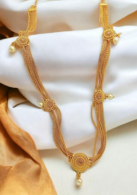 Multistrand Copper Gold Plated Waist Chain Kamarband