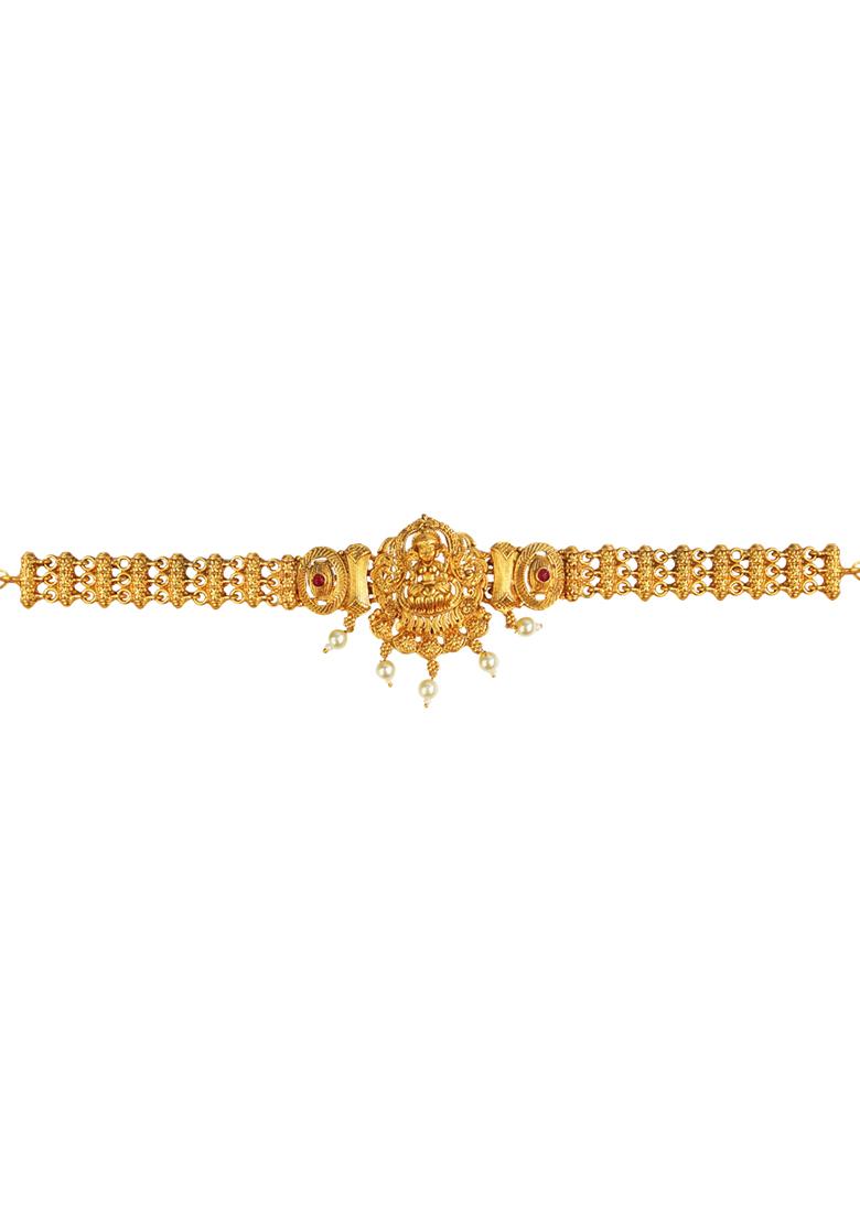 Traditional Filigree Gold plated Temple Laxmi Waist Belt Kamarband