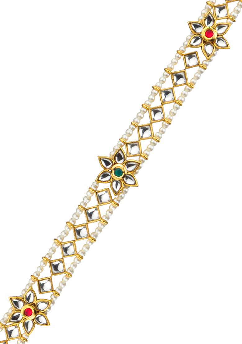 Multicolor Kundan Floral Mathapatti Sheeshphool