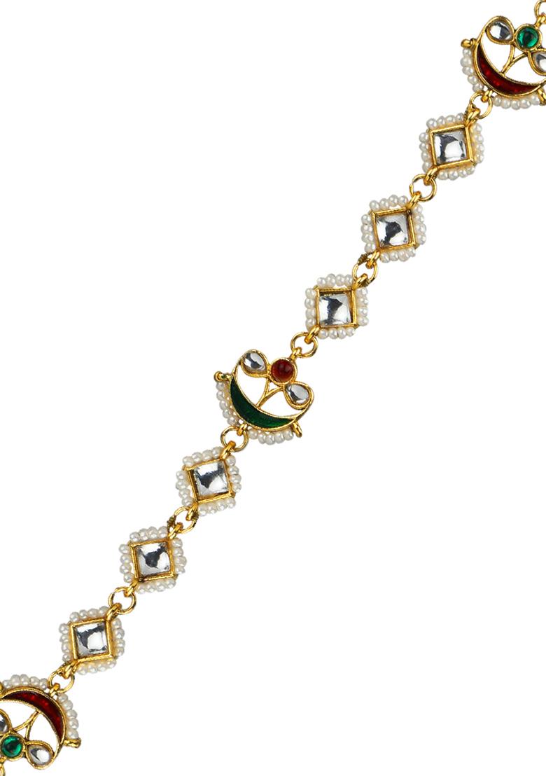 Multicolour Kundan Meenakari Mathapatti Sheeshphool