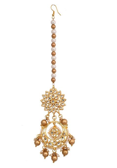 Gold Tone Kundan Handcrafted Maangtika