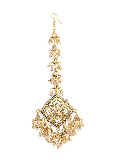 Gold Tone Kundan Maangtika