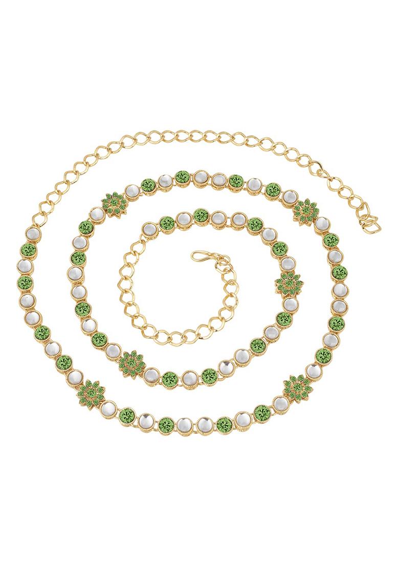 Gold Plated Traditional Ethnic Kundan And Stone Studded Adjustable Kamarband