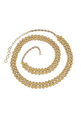 Gold Plated Traditional Ethnic Round Kundan Studded Adjustable Kamarband