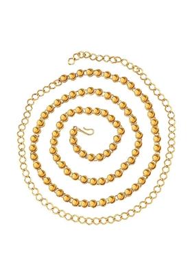 Gold Plated Traditional Ethnic Round Kundan Studded Adjustable Kamarband